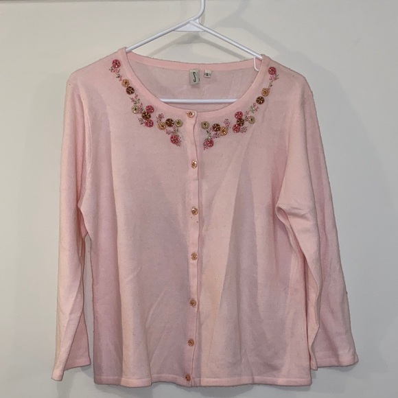 Beaded Pink Cardigan - Picture 4 of 7